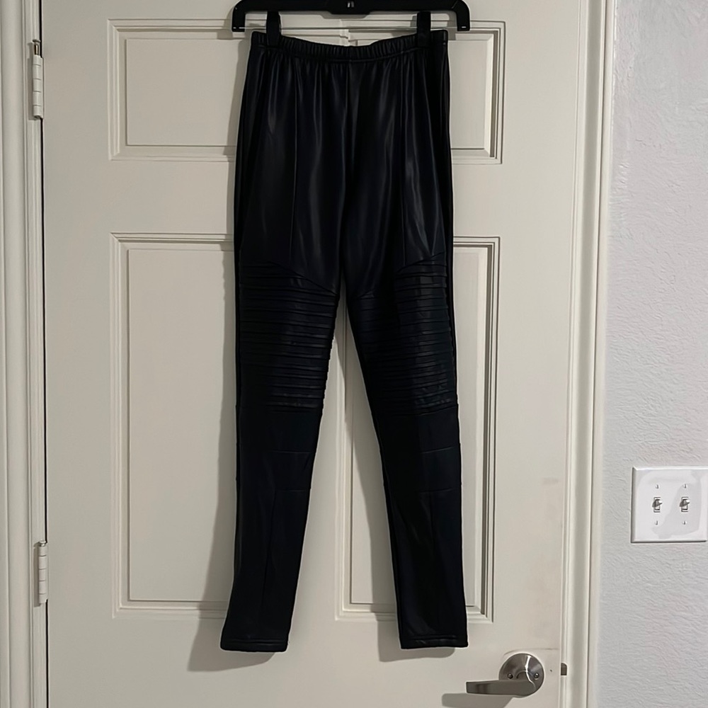 Fleece Lined Leather Leggings from Revolve